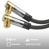 KabelDirekt 5m Coaxial Aerial/Antenna Cable with angle 90° (Male to