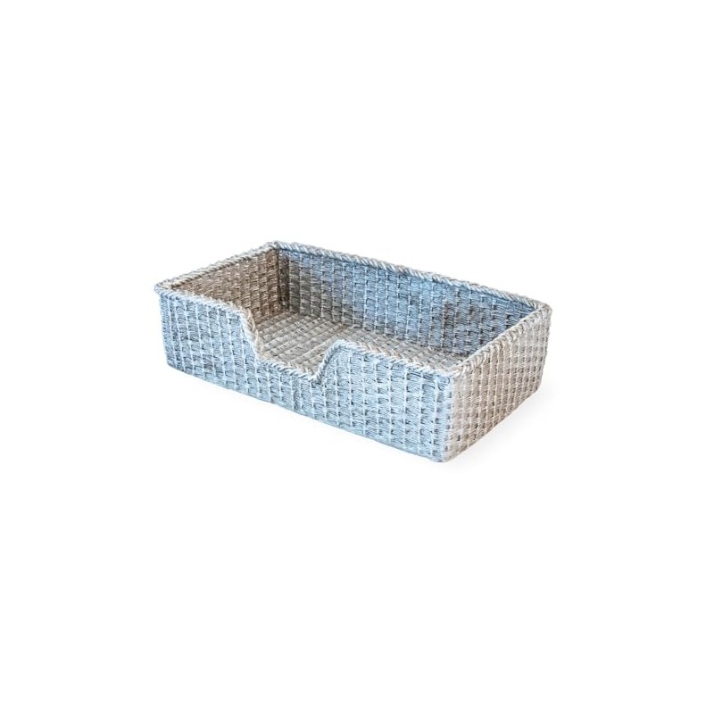 October Hill Guest Towel Caddy, Basket Weave Silver