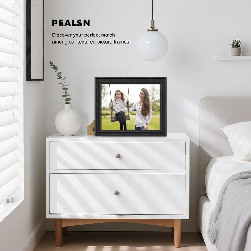 PEALSN 11x14 Picture Frame with Real Glass Front and Black