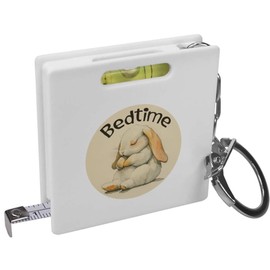 Azeeda 'Bedtime Bunny Rabbit Sleeping' Keyring Tape Measure/Spirit Level Tool (KM00043063)