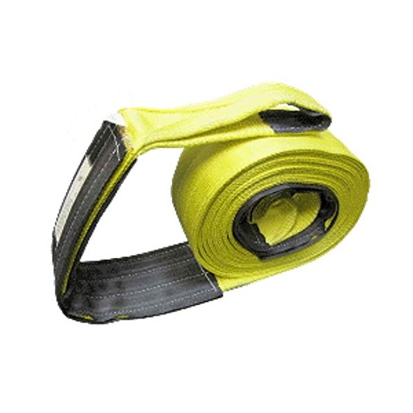 Cargo Equipment Corp. 4" X 40 Ft Single Ply Recovery Strap with Wear Pad in Loops and on Body