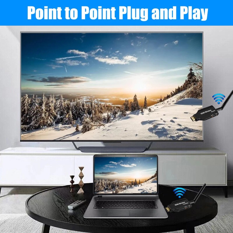 ​5.8GHz HDMI Wireless Transmitter & Receiver Kit w/ External Antenna