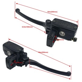 Triumilynn 1" 25mm Brake Master Cylinder Lever Motorcycle for Hon-da Shadow Goldwing Magna VTX Ya-ma-ha Road Star V-Star Su-zu-ki Ka-wasaki Hy-draulic Clutch Brake Goldwing Left & Right Set (Black)