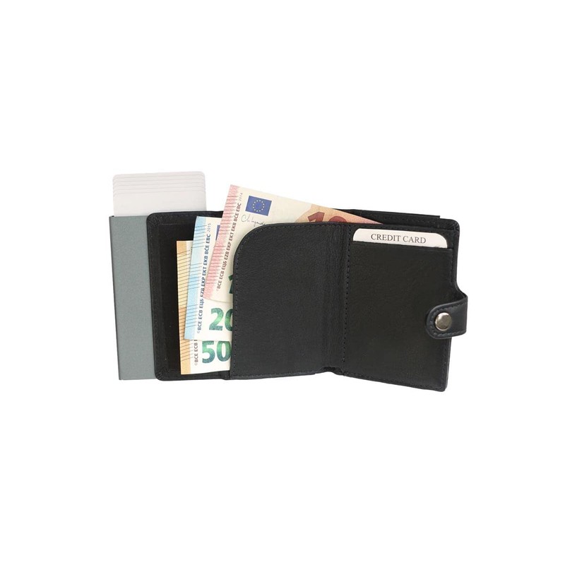 orso Bruno original Slim Wallet Lux Line, Cowhide nappa black
