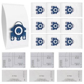 10 Packs 3D Airclean GN Vacuum Cleaner Bags Replacement for Miele Classic C1, Complete C1,Complete C2,Complete C3 S227 S240 S270 S400 S2 S5 S8 Series with 3 Motor Protection Filters,3 AirClean Filters