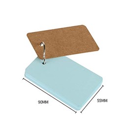 Kesoto 300 Pieces Multicolor Word Cards Blank Flash Cards Index Cards Vocabulary Word Study Cards with Binder Ring, 2.2 x 3.5 Inches, 6 Packs