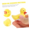 MAGICLULU 6Pcs Adorable Duck Shaped Chopstick Rests Yellow Ceramic Tableware