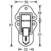 2 x Adam Hall 1602 - Surface Mounted Lock Large