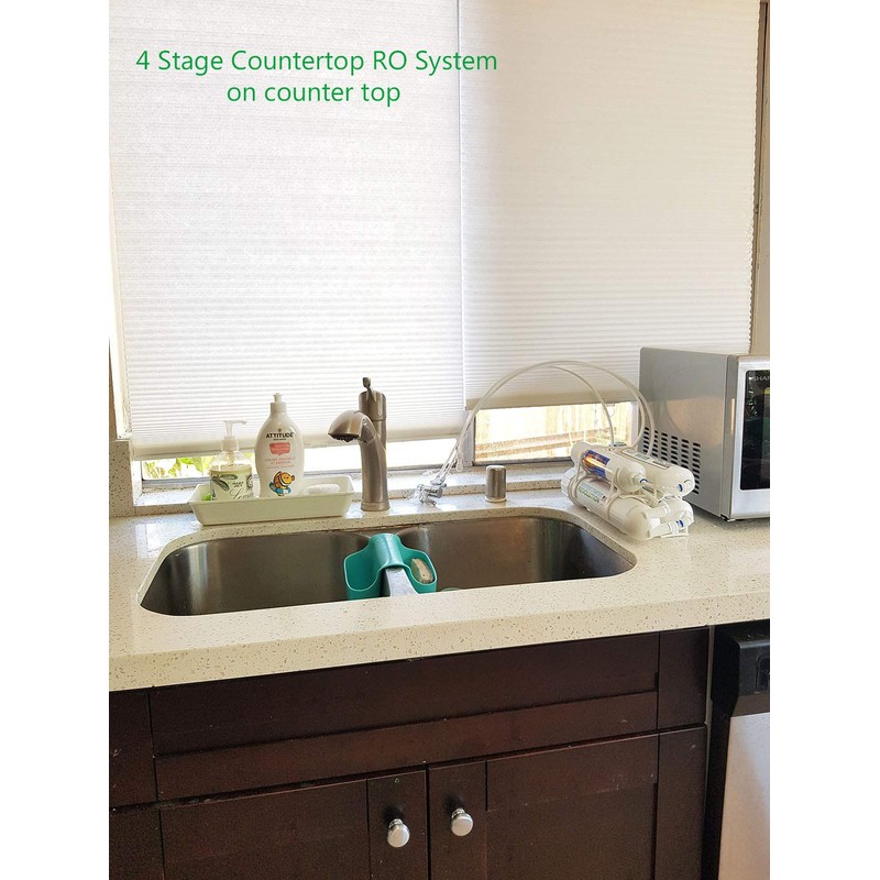 4-Stage Portable Countertop Reverse Osmosis RO Revolution Water Purification System,