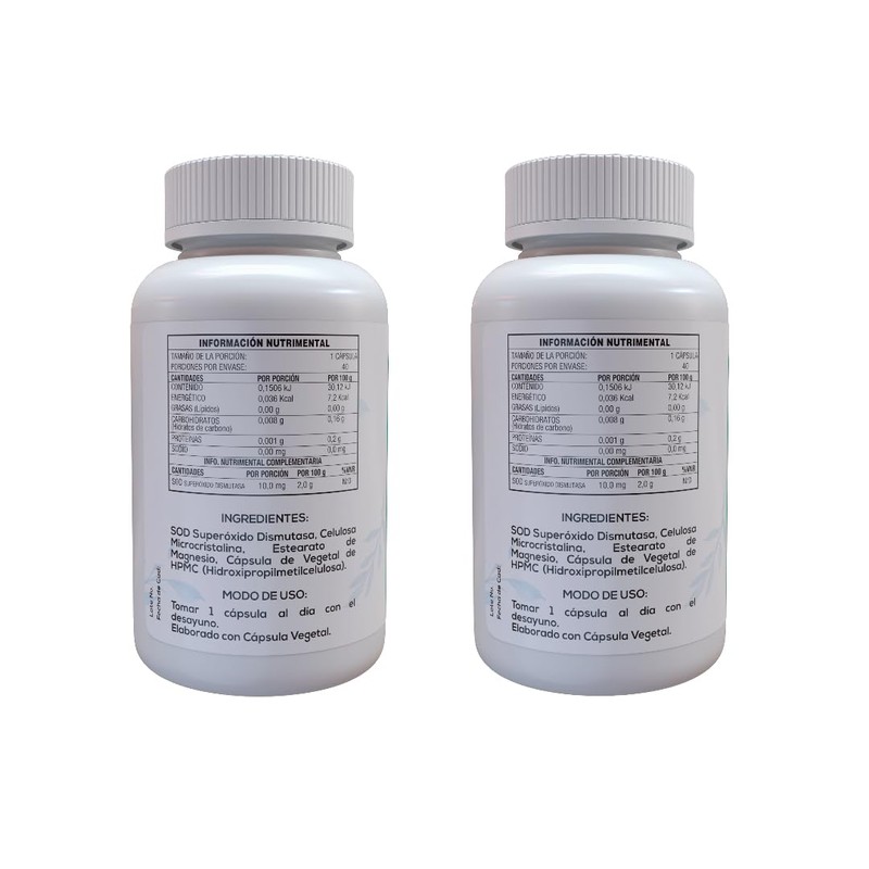 INDIGO LIFE NUTRACEUTICOS – Pack 2 Frascos de SOD (Super