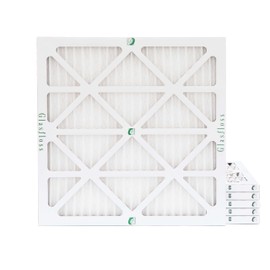 Glasfloss 20x20x1 MERV 10 (FPR 5-6) Pleated Air Filters Box of 6. Actual Size: 19-1/2 x 19-1/2 x 7/8