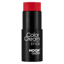 ColorCream Face & Body Paint Stick by Moon Creations - Professional Face Paint Makeup for Adults, Kids - 21g (Bright Red)