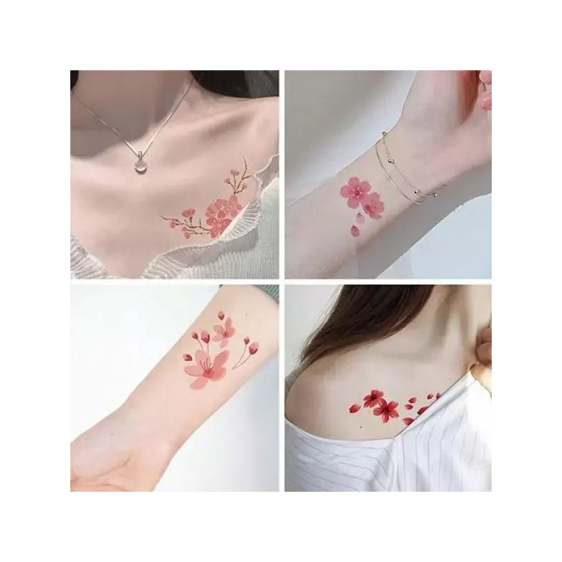 레터링 미니 스티커 타투 꽃무늬 [드로잉] Lettering Mini Sticker Tattoo