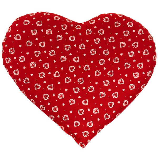 Cherry Stone Cushion Heart Approx. 30 x 25 cm – Hearts Red – Heat Cushion – Grain Cushion – A Charming Gift