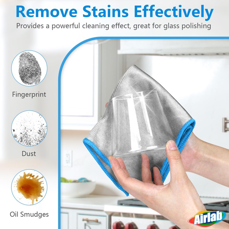 Glass Polishing Cloth Streak Free Miracle Microfiber Cleaning Cloth Lint