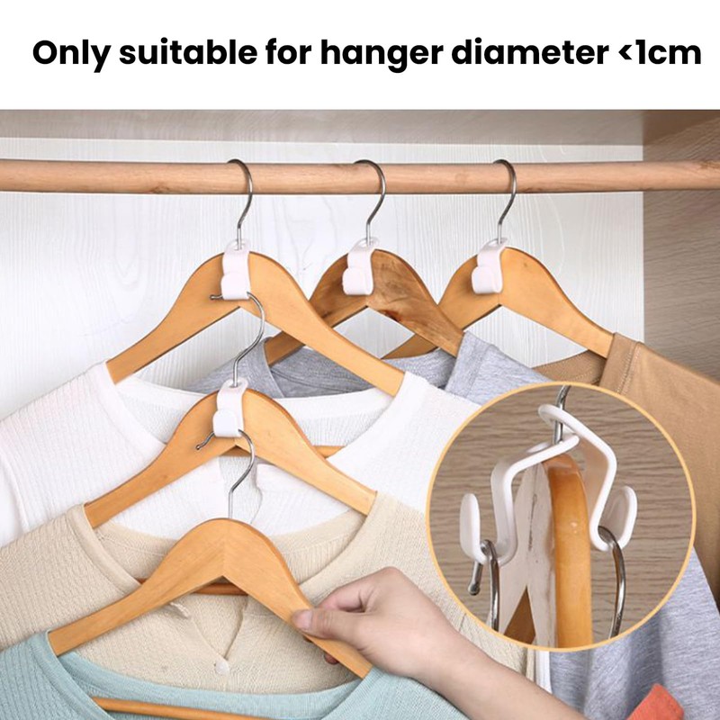 HUSAIHU 40 Pieces Clothes Hangers Space Savers, Transparent Clothes Hanger