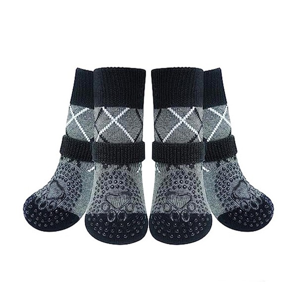 2 pcs Double Side Anti Slip Dog Socks,Paws Stop Licking