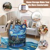 Starry Night Laundry Basket,Waterproof Foldable Laundry Hamper,Dirty Clothes Basket, Linen