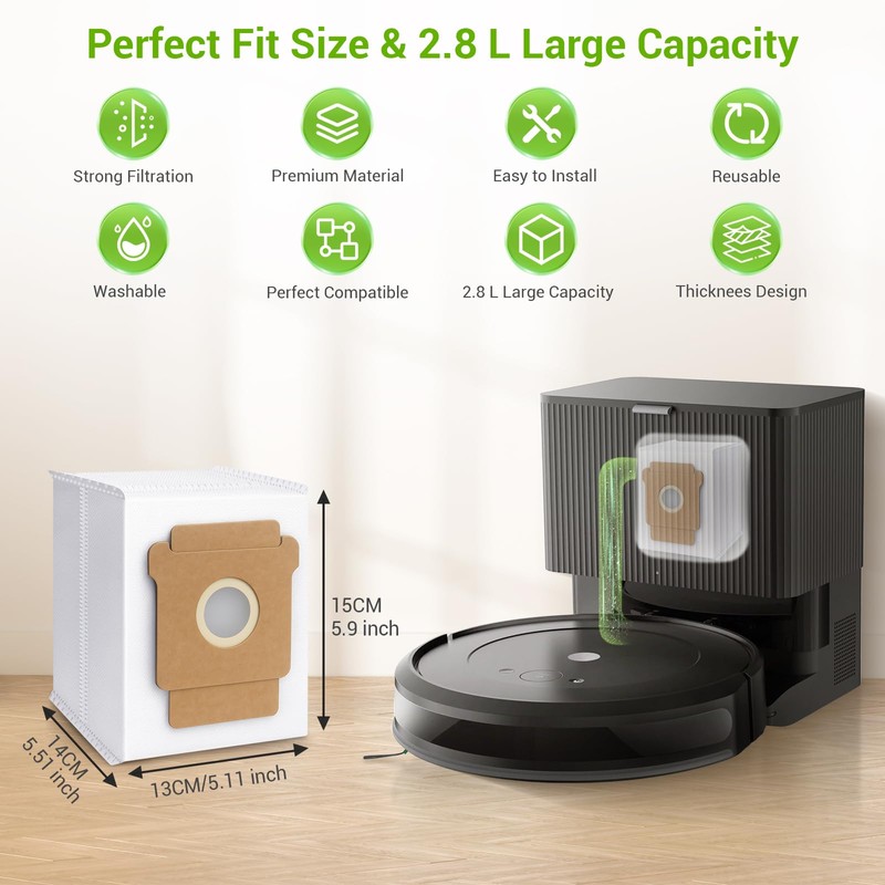 Bluevisk 16 Pack Plus 405 Combo Dust Bags for Roomba