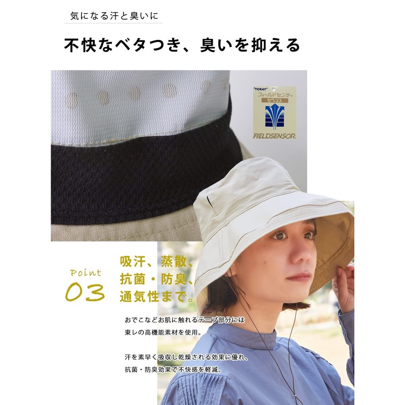 CasualBox Heat-Shielding UV Protection, Washable, Wide Brim Hat, 3 Sizes