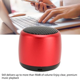VBESTLIFE Wirelessly BT Mini Speaker, Portable Speaker Stereo Bass Sound Portable Speaker Mini Size Music Player for Shower, Room, Bike, Car (Red)