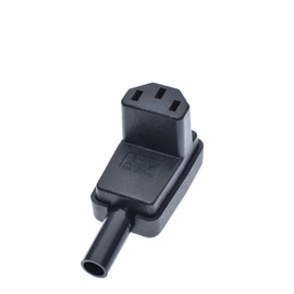 Toptekits IEC C13 90-Degree Angled Power Cord Connector, IEC 320 Rewirable Male Plug, 10A/250V