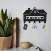 decorelax Sweet Home Themed Black Metal Key Holder for Wall