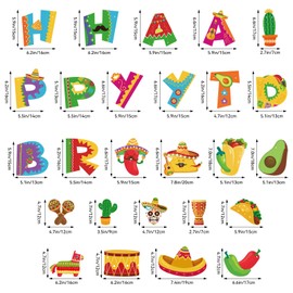 Hooqict Happy Birthday Mexican Banner Mexican Birthday Decorations Fiesta Party Banner Cinco De Mayo Taco Garland Sign for Fiesta Party Decorations Supplies