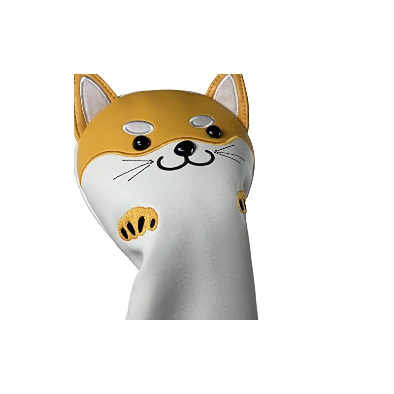 Cute Character Utility Headcovers Set of 2 (Akita Inu Yellow)