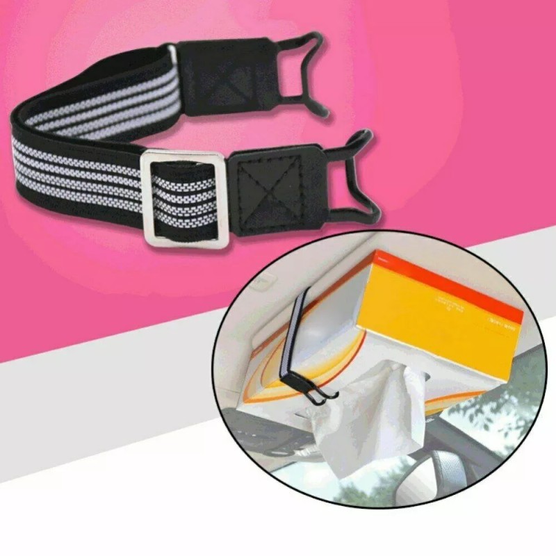 MILMA Auto Accessories Car Tissue Box Belt Holder Paper Towel