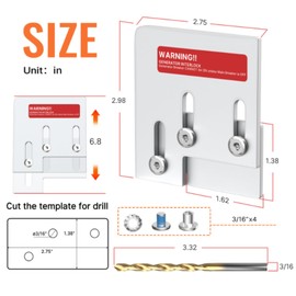 KWOLYKIM Generator Interlock Kit, 1-3/8 Inch Space Between Main & Generator Breaker 1 Set Electrical Interlock Kit Compatible for Square D QO or Homeline 150 and 200 Amp Panels