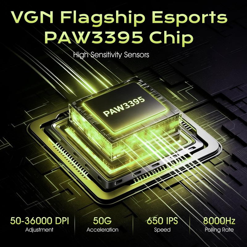 VGN F2 Pro Max Wireless Lightweight Gaming Mouse with 26K