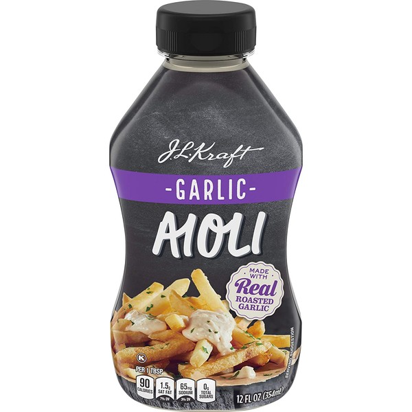 Kraft Mayo Garlic Aioli (12 oz Bottle)