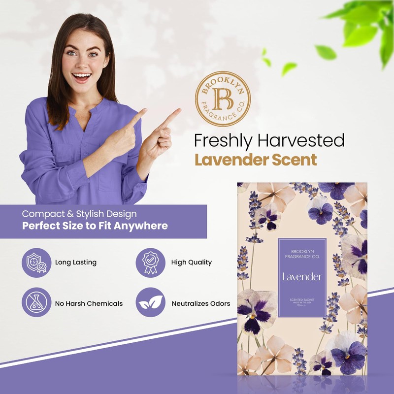 Brooklyn Fragrance Co. Spring Florals Sachet Bags – Lavender Scented