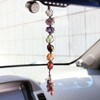 JSDDE 7 Chakra Crystal Hanging Ornament Healing Crystals Tumble Stones