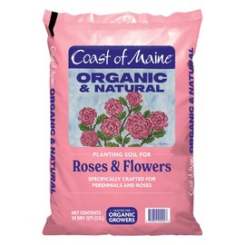 Coast of Maine Roses and Flowers (20qt) Organic and Natural Planting Soil for Roses, Annual and Perennial Flowers