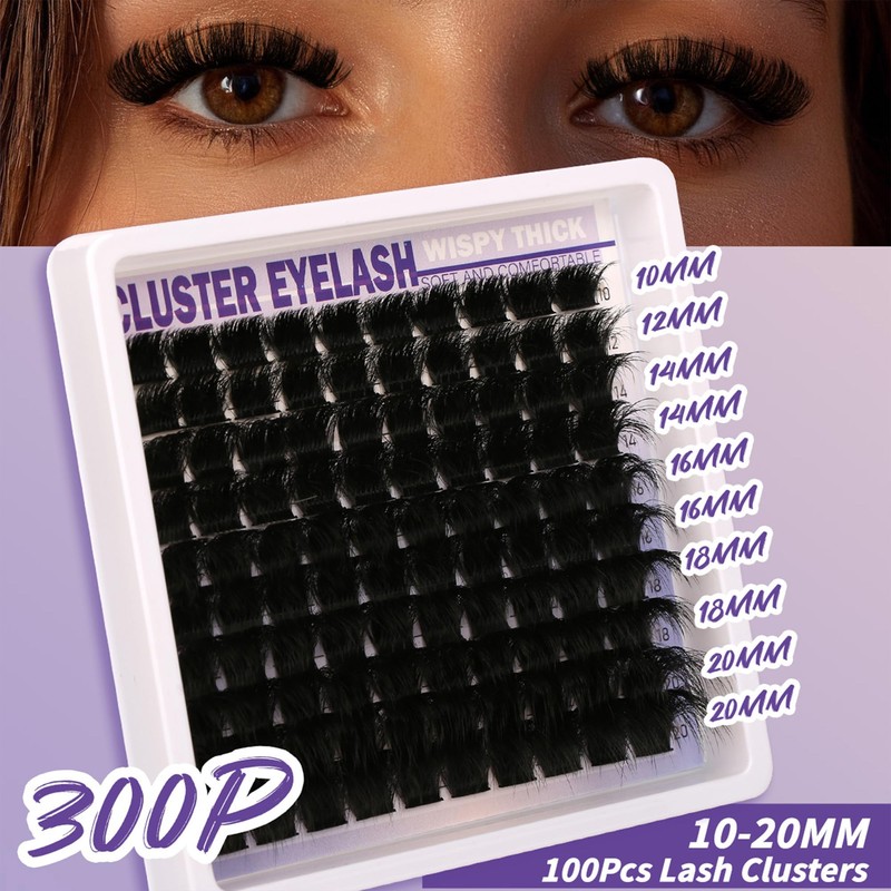 Lashes Clusters Kit Gift Packs 3 Styles 350Pcs with Bond&Seal