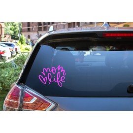 horizont Rainbow Animated Design MOM Life Pink Vinyl Decal Sticker|Pink|Cars RV Boat Camp Trucks SUVs Vans Laptops 5.5 inches Pink