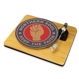 Northern Soul Record Player Slip Mat Turn Table DJ Slip Mat Keep the Faith Scratch Pad (12")