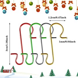 SEPGLITTER 240 Pieces Christmas Ornament Hooks, Metal Wire Hooks, S-shaped Hangers with Storage Box for Hanging Christmas Tree Decoration, Christmas Bauble Hooks