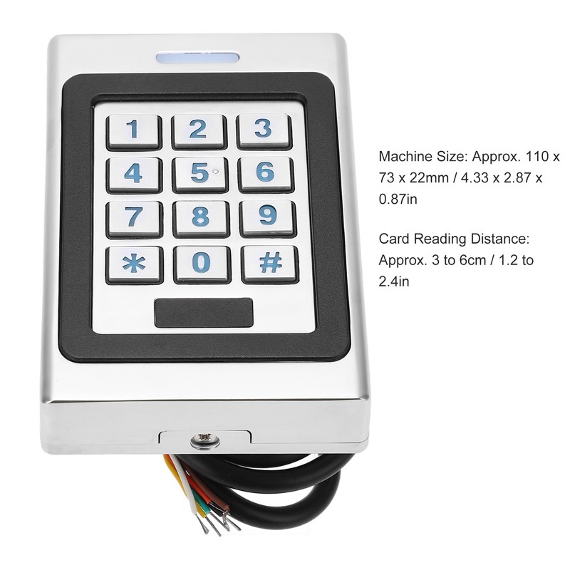 Access Control Keypad IP67 Waterproof Dustproof Password Card Open Keyless