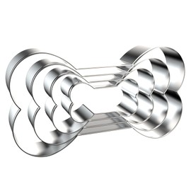 Dog Bone Cookie Cutters Shapes for Dog Treats Assorted Sizes - 5 inch, 4 inch, 3 inch, 2 inch - Extra Large, Small, Mini Cookie Cutter Set - Stainless Steel