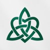 Transparent Decal Stickers of Celtic Knots Trinity Heart (Green) Premium