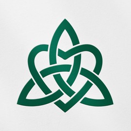 Transparent Decal Stickers of Celtic Knots Trinity Heart (Green) Premium Waterproof Vinyl Decal Stickers for Laptop Phone Accessory Helmet Car Window Mug Tuber Cup Door Wall Dec ANDSKUS877715GR080322