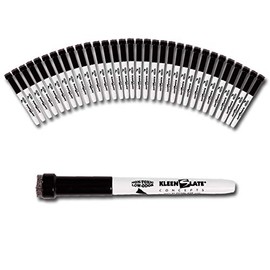 KleenSlate Dry Erase Markers with Eraser Cap, Black, Pack of 32
