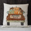 Autumn Blessings on Creamy Twill Throw Pillow