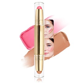 evpct Nuetral Nude &Silver Shimmer Cream Foundation Stick Face Body Makeup Dual Ended, no Transfer Waterproof 2in1 Cream Concealer Stick Contouring Makeup, Nose Contour Bronzer Sticks Face Highlighter