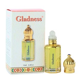 Anointing Oil from Jerusalem Blessed with Biblical Oils Roll-on Holy Oil - 12 Ml - Elegant Middle Eastern Style Bottle - Religious Gift for Prayers & Blessings (12ml, Gladness)