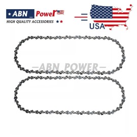 For Craftsman, For Cub Cadet, For Dolmar, For Earthwise, For Homelite, For Husqvarna, For John Deere, For Makita, For McCulloch, For Poulan, For RYOBI, For Remington, For STIH, For Shindaiwa, For Solo, For Toro 2PCS 14" inch Chainsaw Chain Blade 3/8"LP .