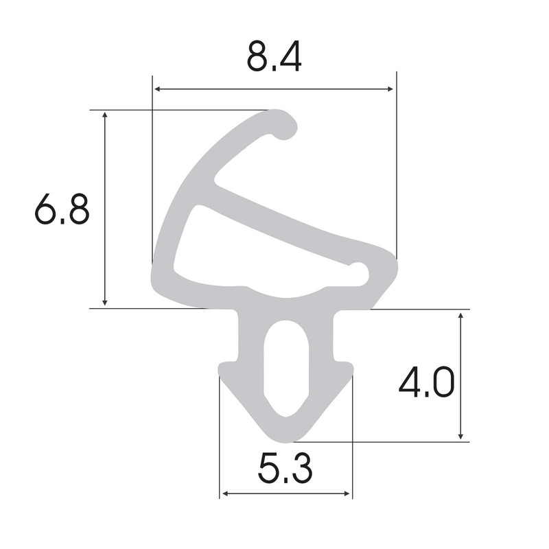 DQ-PP Rubber Window Seal, Black, for PVC Windows, Plastic Window